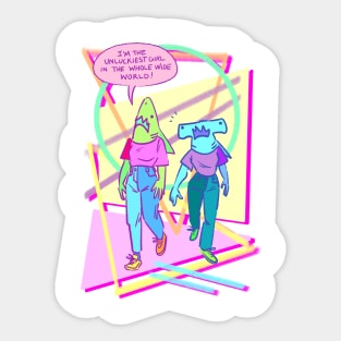 Unlucky Girl Sticker